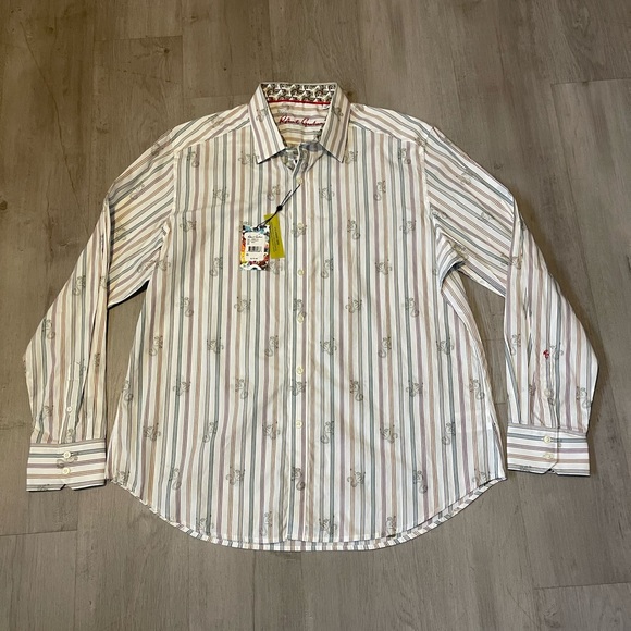 Robert Graham Monkey Print Button Down Shirt
Men's Size 2XL